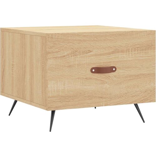 VidaXL Klubska mizica sonoma hrast 50x50x40 cm inženirski les Slike