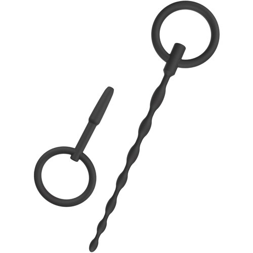 Hidden Desire Extreme Penis Plug Set Small 2 pcs Black Cene