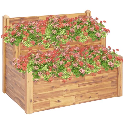  Vrtna sadilica s 2 razine 110x75x84 cm masivno bagremovo drvo Slike