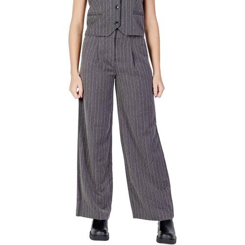 Only Lahkotne hlače &amp;amp; Harem hlače Onlsiga Life Hw Hb Rhine Wide Pant Tlr 15357654 Siva Slike