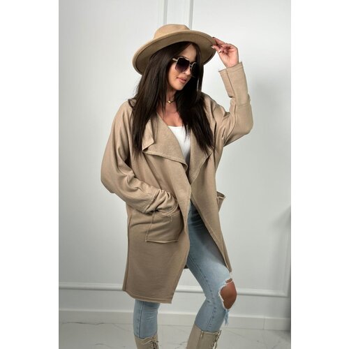 Kesi Cape with pockets light beige Slike