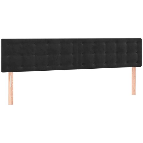  Uzglavlja 2 kom crna 100x5x78/88 cm bar&amp;scaron;unasta Slike