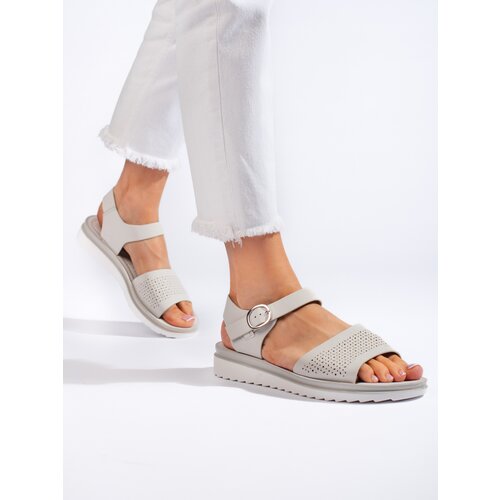 Sergio Leone Openwork platform sandals gray by Cene