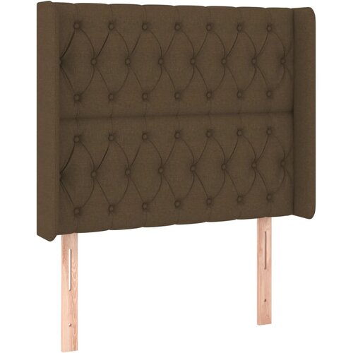  box spring s madracem LED tamnosmeđi 100x200 cm tkanina Slike