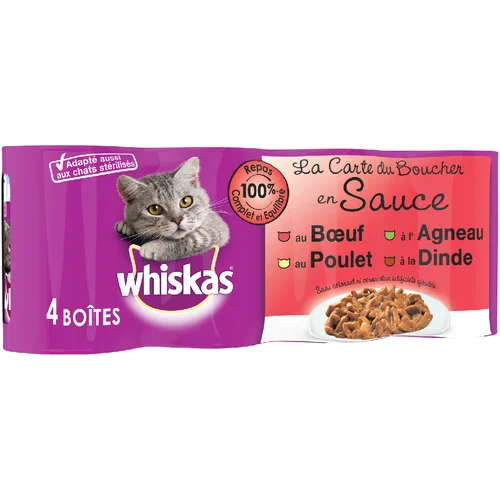 Whiskas La Carte 12 x 390 / 400 g - Meso u umaku (12 x 400 g)