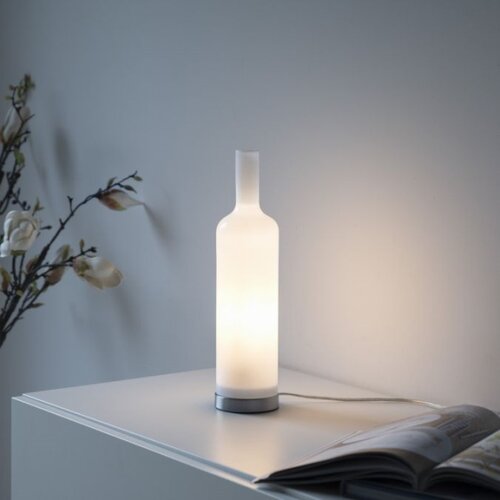 Just LIGHT. 14006-16 - Stona lampa BOTTLE 1xE14/25W/230V bela Slike