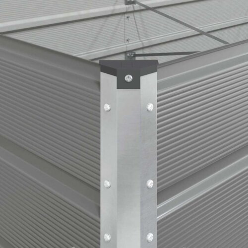  Sadilica Svijetlo siva 195 x 100 x 45 cm Cinkani čelik Slike