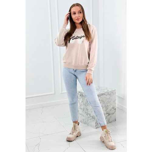 Kesi Beige sweatshirt with print Slike