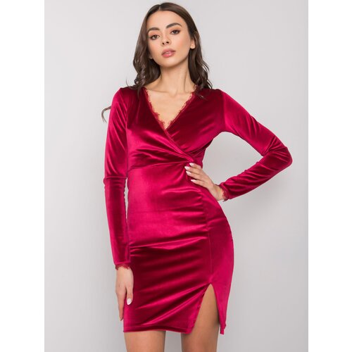 RUE PARIS Dress-RV-SK-7343.29X-burgundy Slike