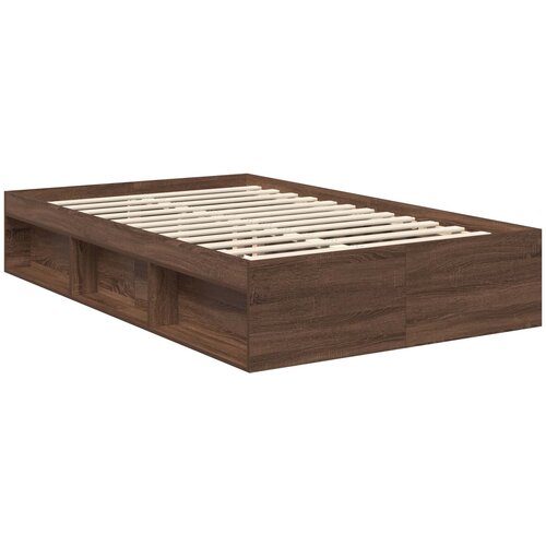  Krevetna konstrukcija s uzglavljem Smeđi hrast 120 x 200 cm Slike