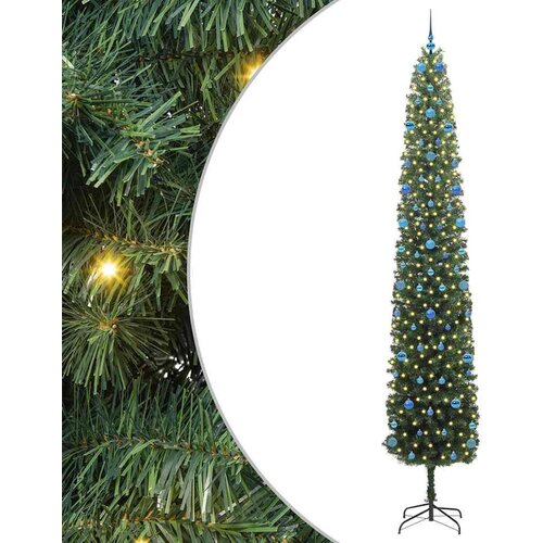 VidaXL Umjetno božićno drvce Zelena 300 cm PVC i čelik i plastika Slike