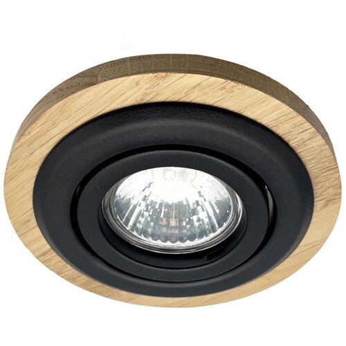  ugradno stropno svetlo tobby 1xGU10/20W/230V, prečnik 11,5 cm, hrast/crna Cene