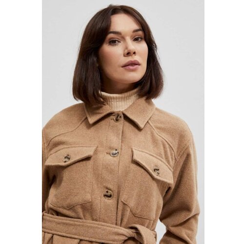 Moodo Autumn shirt jacket with a belt Slike