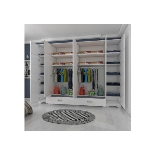 Hanah home Ormar BA133 - 3851, 245x226x48,3 cm, Bijeli Cene