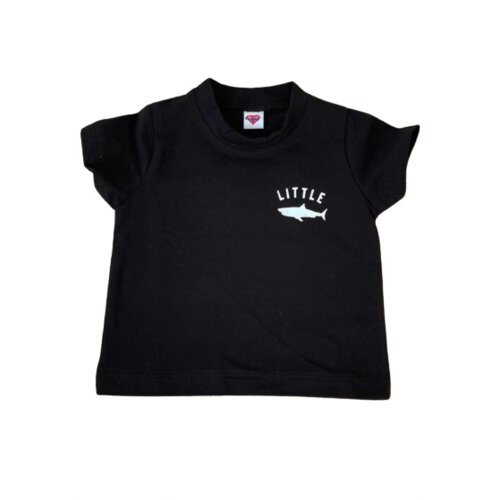 Divars Majica za devojčice sa &scaron;tampom Little shark, Crna Cene