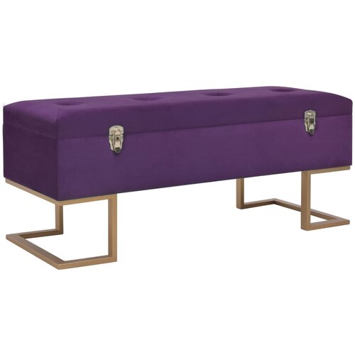 The Living Store Klop s prostorom za shranjevanje 105 cm vijoličen žamet - Klop, (21493878) Slike