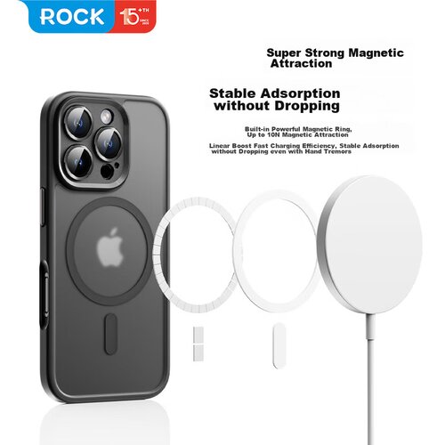  Rock Maska za mobilni telefon iPhone 16 Pro Max, Crna Slike
