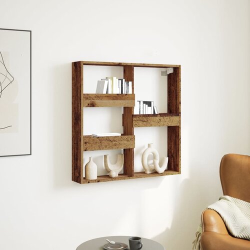 VidaXL Zidni ormarić boja staro drvo 80x15x80 cm od konstruiranog drva Slike