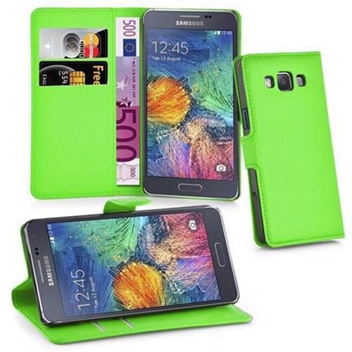 Cadorabo Ohi&scaron;je, združljivo z Samsung Galaxy A7 2015 v mravljično zelena - Za&scaron;čitni ovitek z magnetnim zapiranjem, stoječo funkcijo in režo za kartice, (20550158) Cene