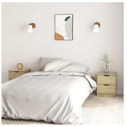  Noćni ormarići 2 kom boja hrasta 40 x 40 x 50 cm od iverice Cene