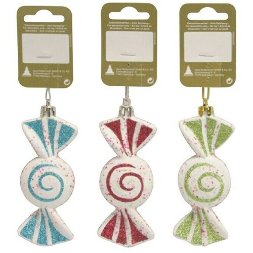  ukrasi za božićno drvce bombon (plava, roza ili zelena, plastika, 1 kom.) Cijene