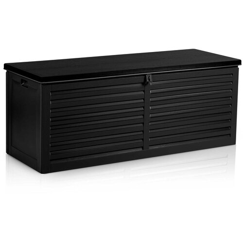 Plonos Spacious Black Garden Storage Box 143.5 x 57 x 53.5 cm - 390 Liters, (21740237) Cene