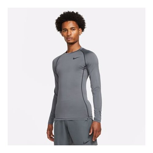 Nike Pro Dri-FIT Slim-Fit LS Shirt, Iron Gray/Black, (20489424-c539126) Cene