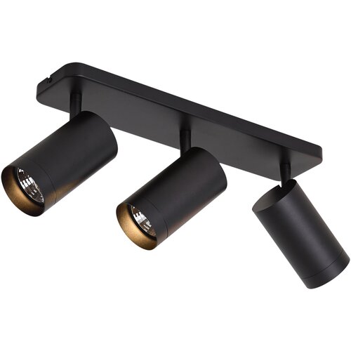 QAZQA Sodobna stropna svetilka črna 3-lučna GU10 70mm - Jeana Luxe Slike
