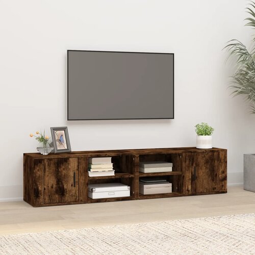 The Living Store TV omarica 2 kosa dimljeni hrast 80x31,5x36 inženirski les - TV Omarica, (21376348) Cene