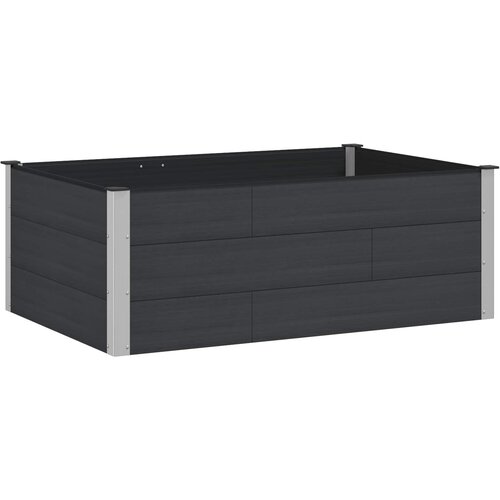 vidaXL Povi&scaron;ena gredica - Vrtna gredica Crna 150 x 100 x 54 cm WPC i aluminij - 150 x 100 x 54 cm Crna Cijene