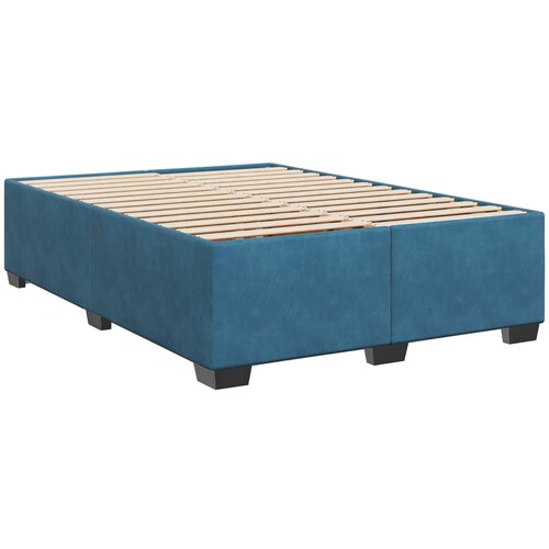  Boxspring krevet s madracem Tamno plava 140 x 200 cm Bar&amp;scaron;un Slike