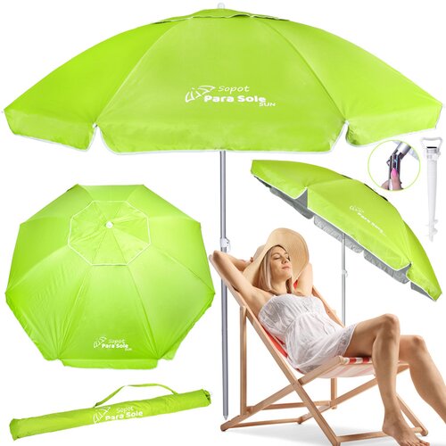  Suncobran za plažu 240 cm UPF 50+ Sopot Para SoleSun  &ndash; zeleni Cijene