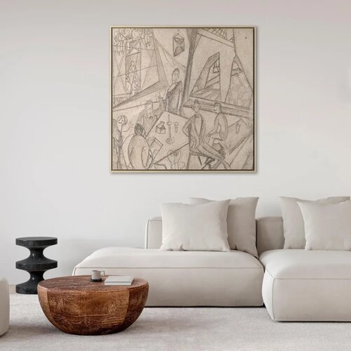  Slika - Frida Kahlo &amp;ndash; Frida and Her Contemporaries 40x40 U prirodnom drvenom okviru Slike