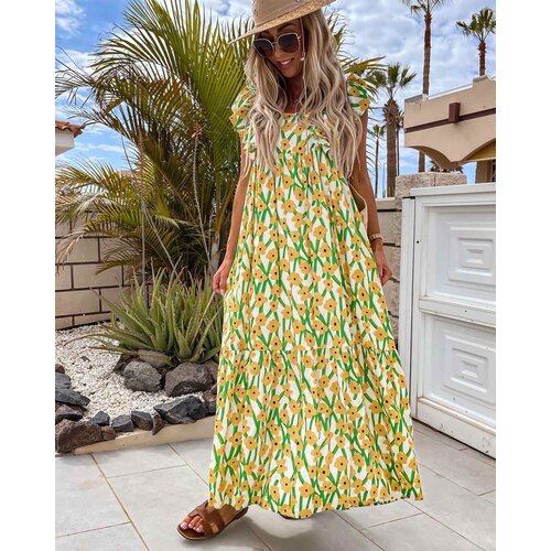 Beloved Sandra maxi obleka rumena Cene