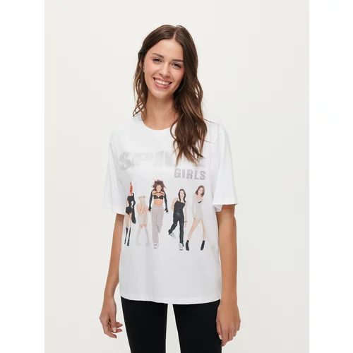 House - Loose fit majica kratkih rukava Spice Girls - Bijela