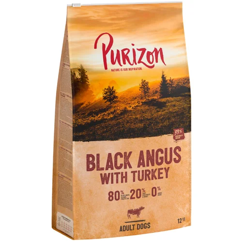 Purizon Ekonomično pakiranje 2 x 12 kg - Classic: Adult govedina black-angus s puretinom