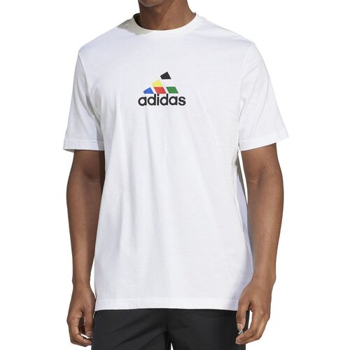 Adidas Majice s kratkimi rokavi T-shirt House Of Tiro Nations blanc Bela Slike