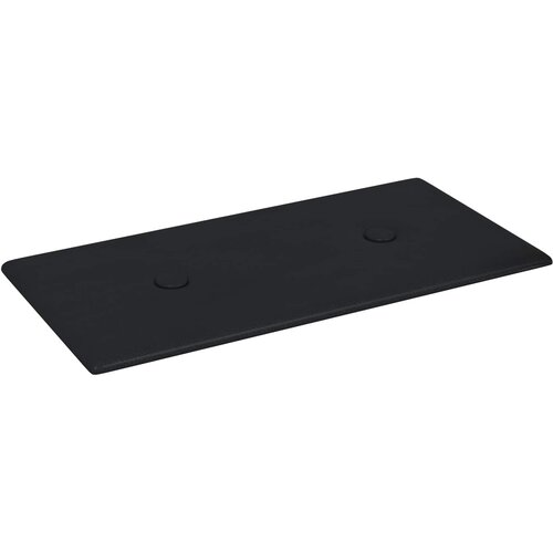  Zidna uzglavlja 12 pcs Crna 30 x 15 cm Lažna koža Slike