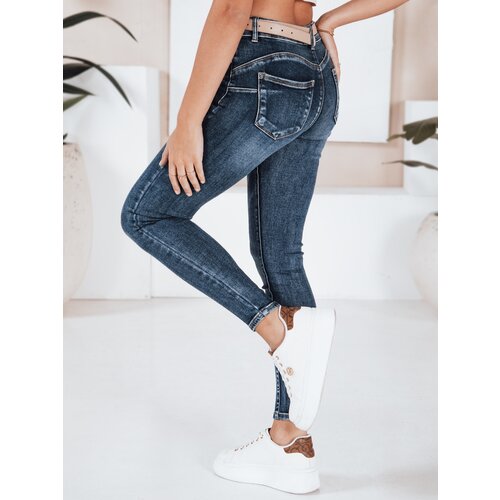 DStreet Jeansy damskie push up niebieskie Slike