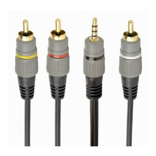 Gembird CCAP-4P3R-1.5M 3.5 mm 4-pin to rca audio-video cable, 1.5m Slike