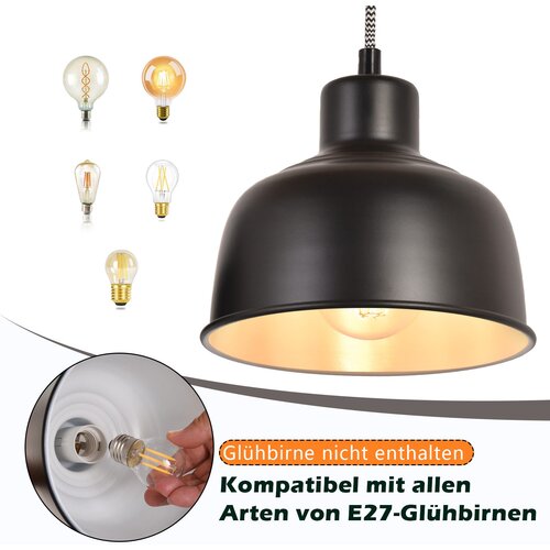 Nettlife Vintage viseča svetilka s 3 plameni Retro Industrial Black E27, (22123008) Cene