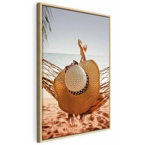  Slika - Hammock on the Beach (1 Part) Vertical 40x60 U prirodnom drvenom okviru Cene