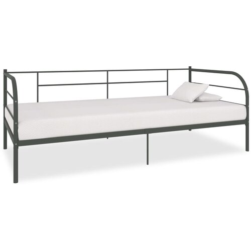 The Living Store Posteljni okvir za dnevno posteljo siv kovinski 90x200 cm - Okvir Za Dnevno Posteljo, (21485021) Slike