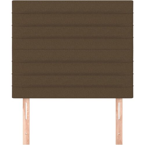  Uzglavlje tamnosmeđe 100x5x118/128 cm tkanina Slike