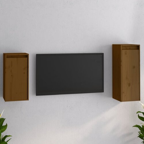 The Living Store TV omarica 2 kosa medeno rjava trdna borovina - TV Omarica, (21375456) Cene