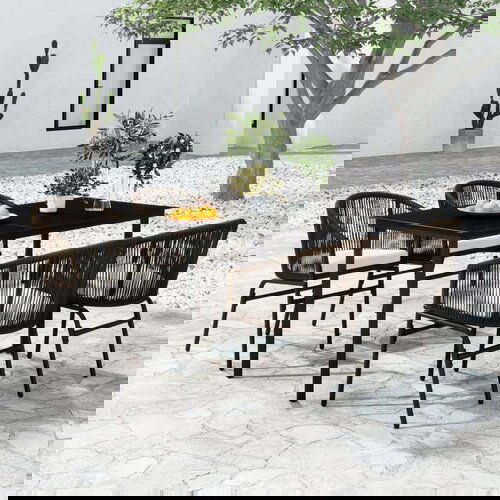  Vrtna jedilna garnitura 5-delna rjava, (20675208) Cene