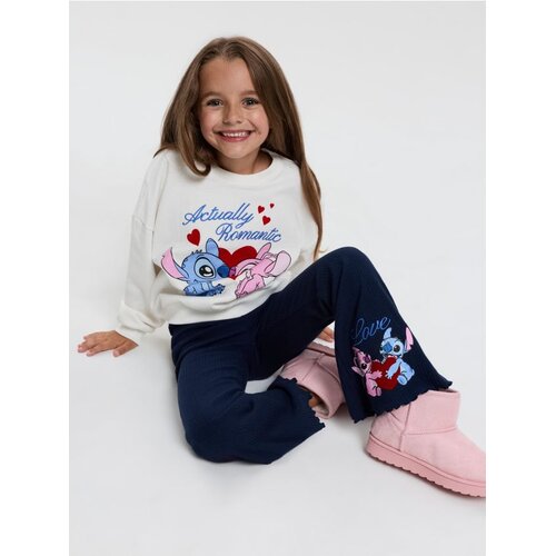 Sinsay Pamučni komplet: crewneck majica i flare hlače Stitch Cijene