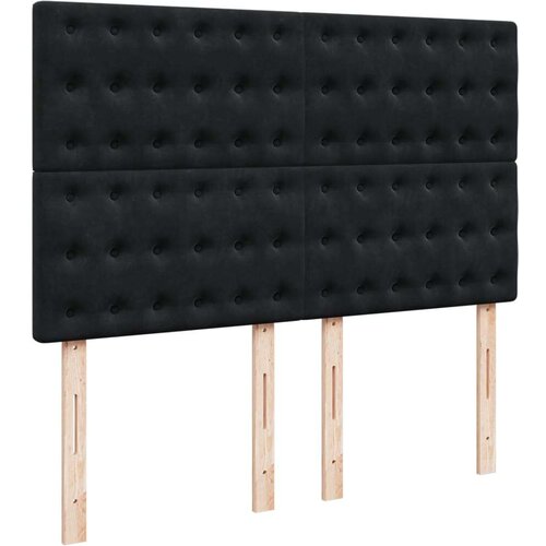 VidaXL Krevet s oprugama i madracem crni 140 x 190 cm bar&amp;scaron;unasti Slike