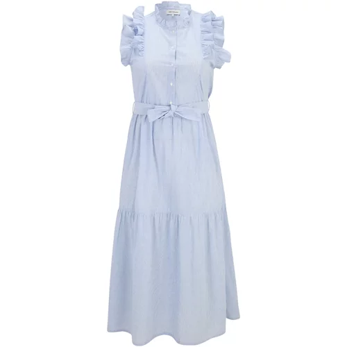 Lollys Laundry Košulja haljina 'Harriet' svijetloplava / bijela