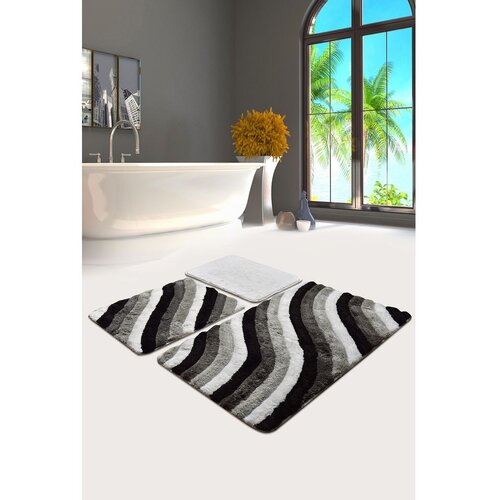 Colourful Cotton colorful - grey multicolor acrylic bathmat set (3 pieces) Slike